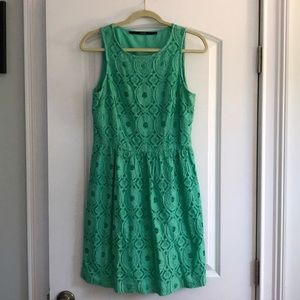 Kensie green lace dress